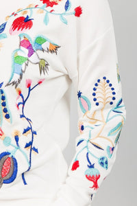 Enchanted garden embroidered sweater
