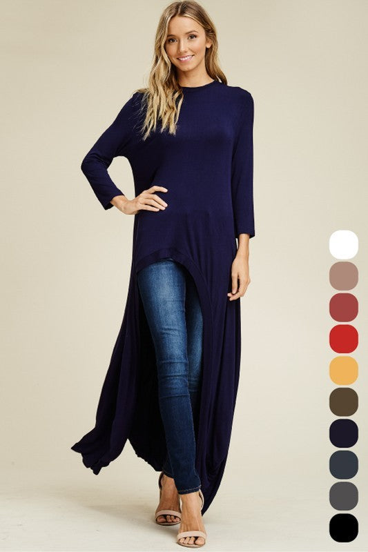 Thigh high maxi tee.