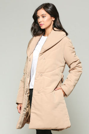 Shawl Collar Puffer Jacket