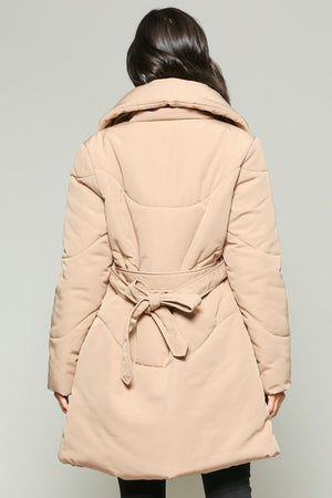Shawl Collar Puffer Jacket