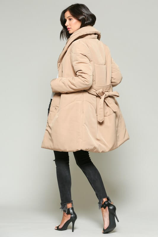 Shawl Collar Puffer Jacket